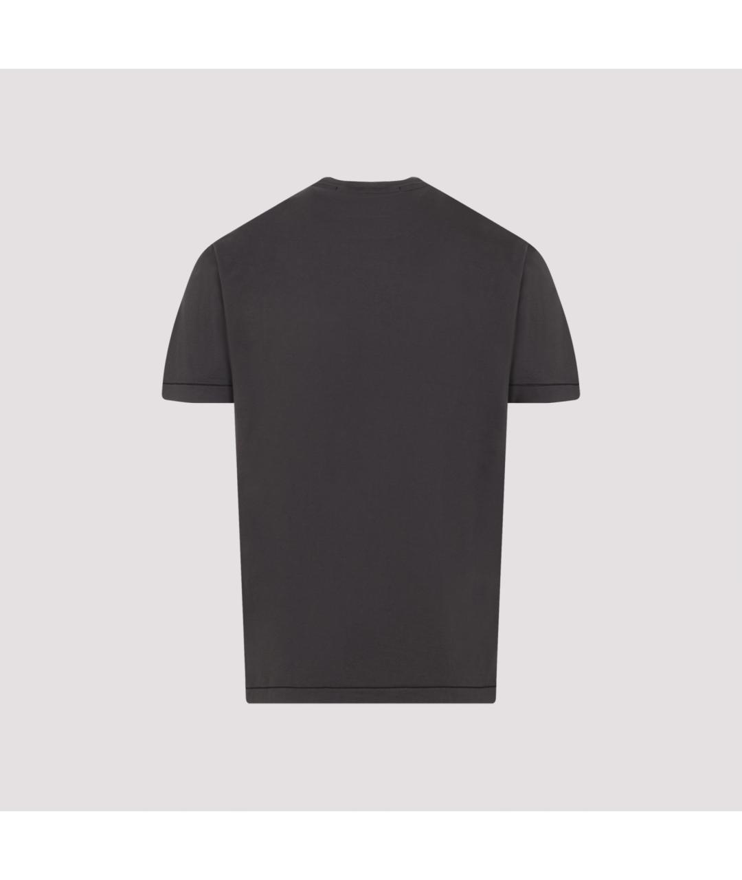 STONE ISLAND Серая хлопковая футболка, фото 3