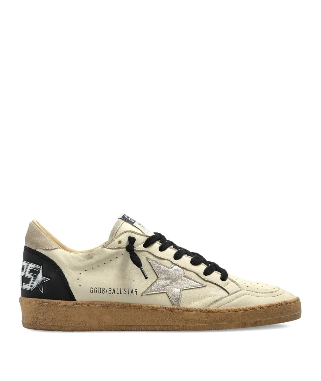 GOLDEN GOOSE DELUXE BRAND Белые кожаные низкие кроссовки / кеды, фото 1