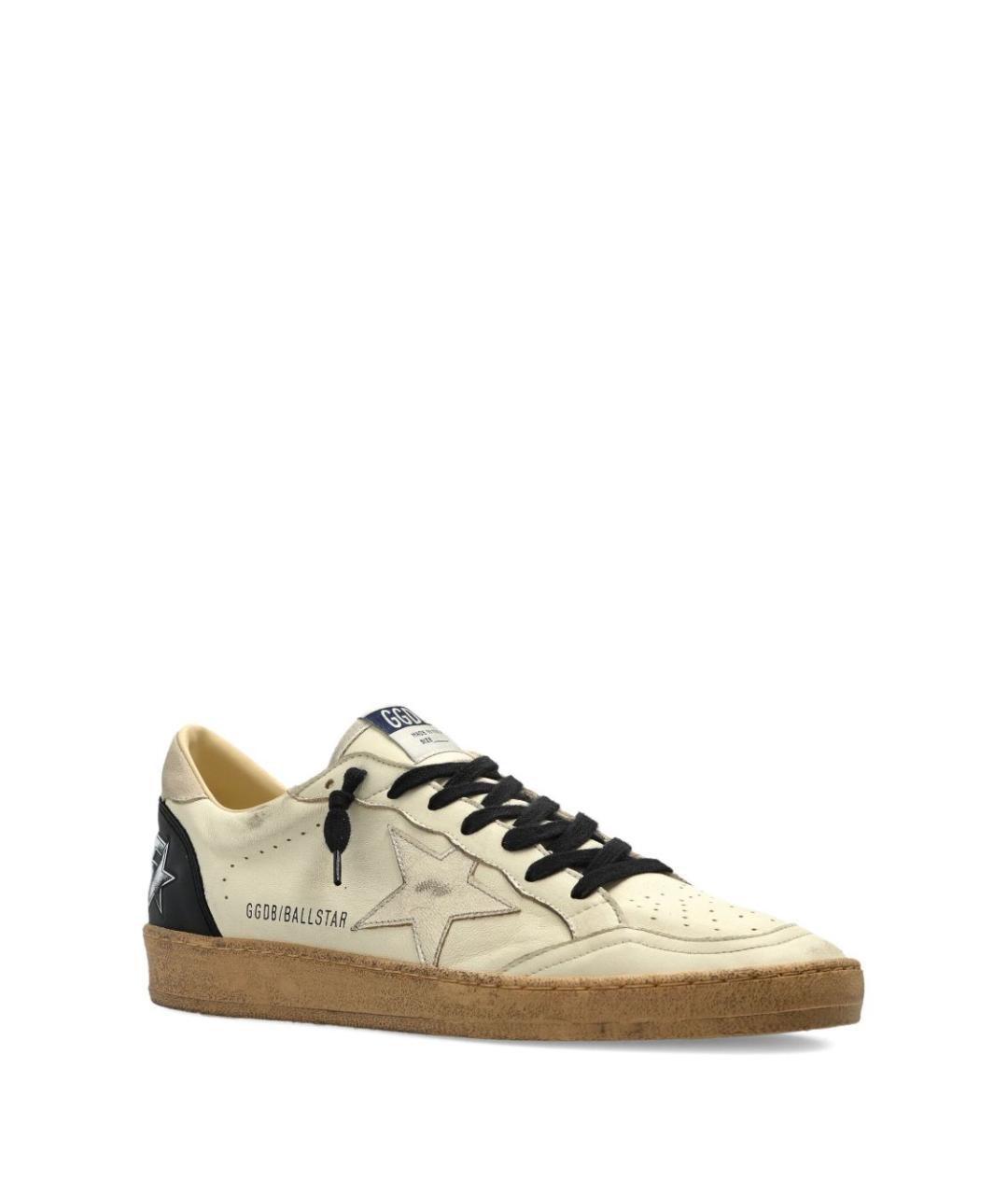 GOLDEN GOOSE DELUXE BRAND Белые кожаные низкие кроссовки / кеды, фото 4