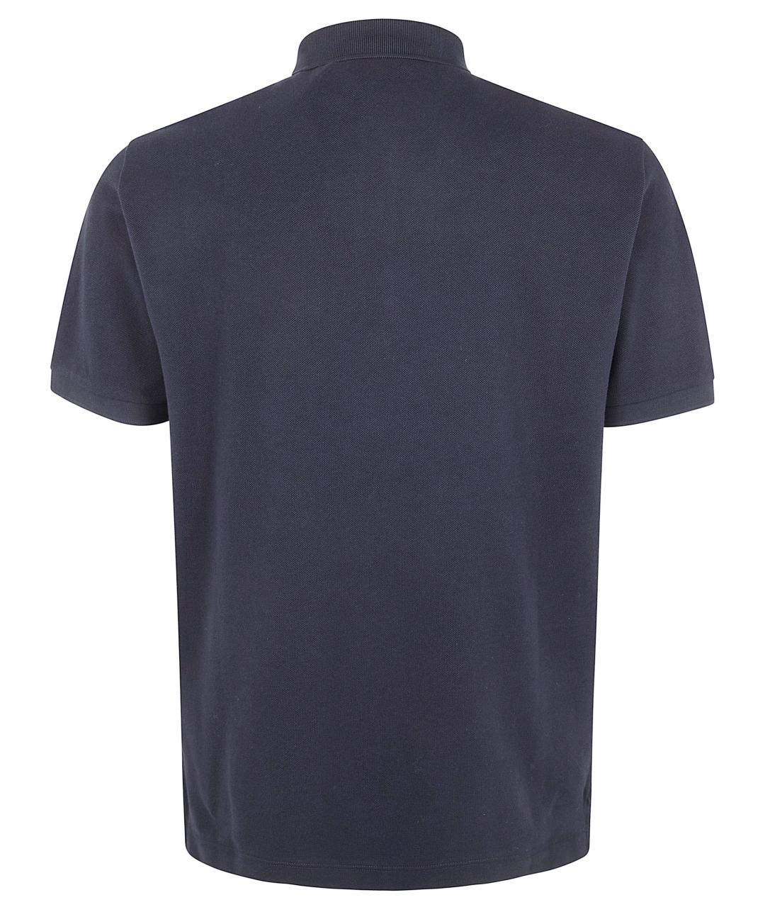 STONE ISLAND Синее хлопковое поло с коротким рукавом, фото 2