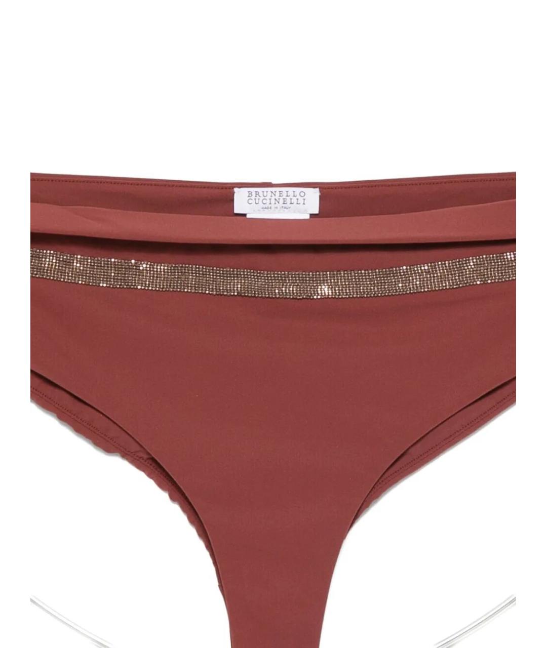 BRUNELLO CUCINELLI Коричневый полиамидовый купальник, фото 3