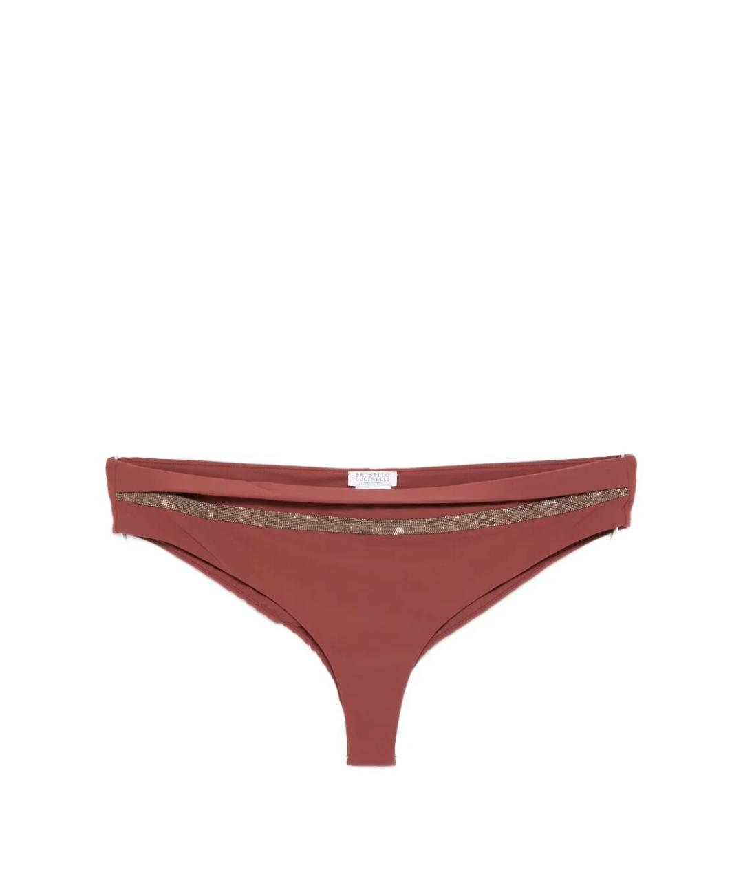 BRUNELLO CUCINELLI Коричневый полиамидовый купальник, фото 1