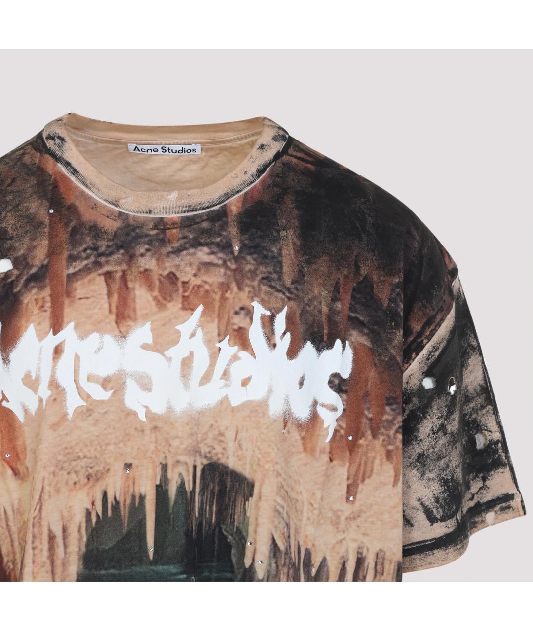 ACNE STUDIOS Мульти хлопковая футболка, фото 3