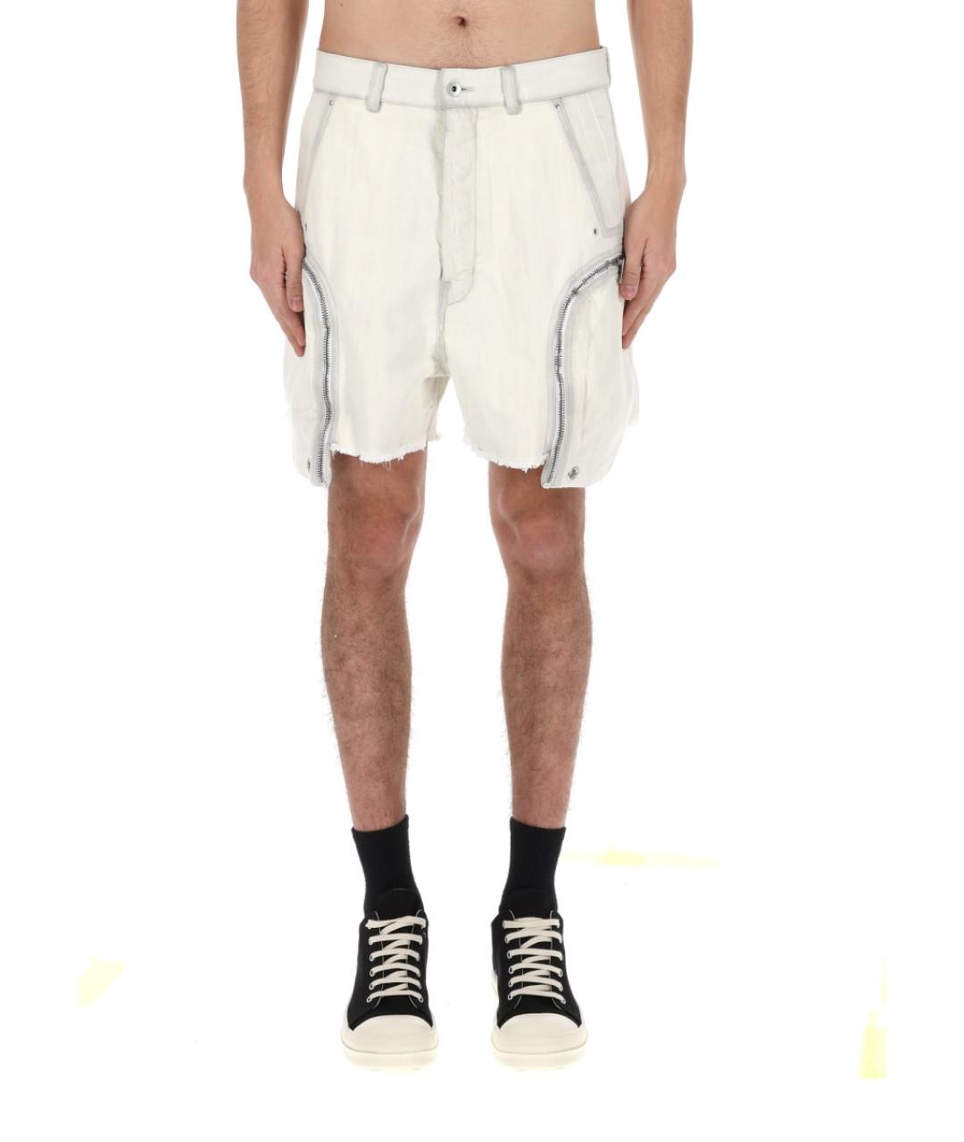 RICK OWENS DRKSHDW Белые хлопковые шорты, фото 5