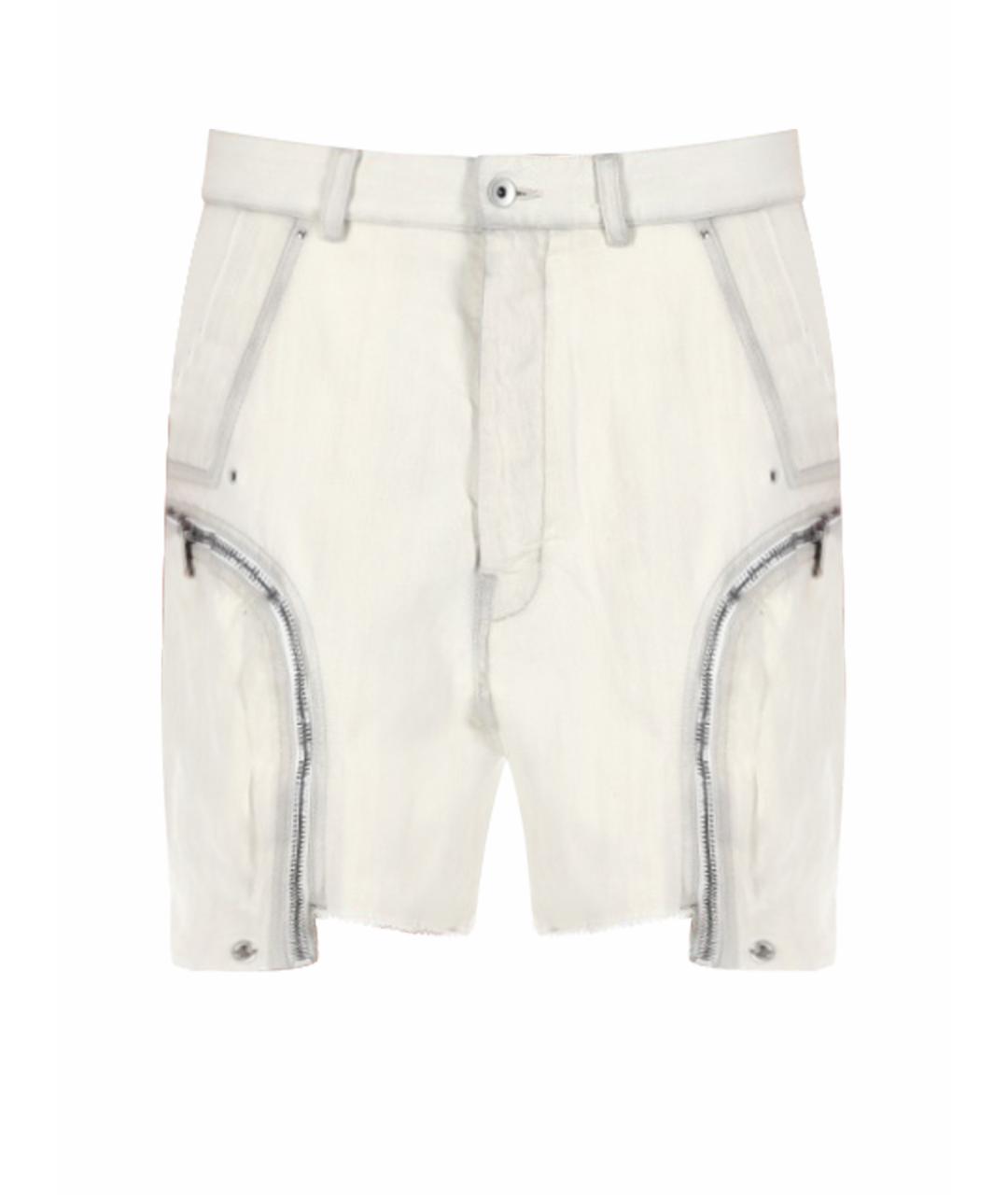 RICK OWENS DRKSHDW Белые хлопковые шорты, фото 1