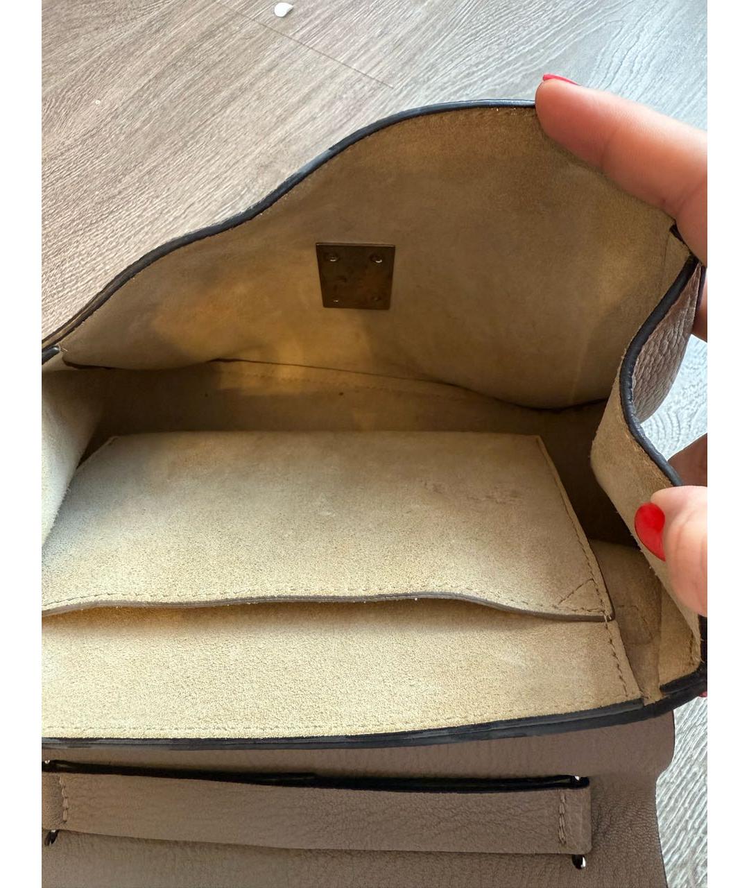 CHLOE Серая кожаная сумка через плечо, фото 6