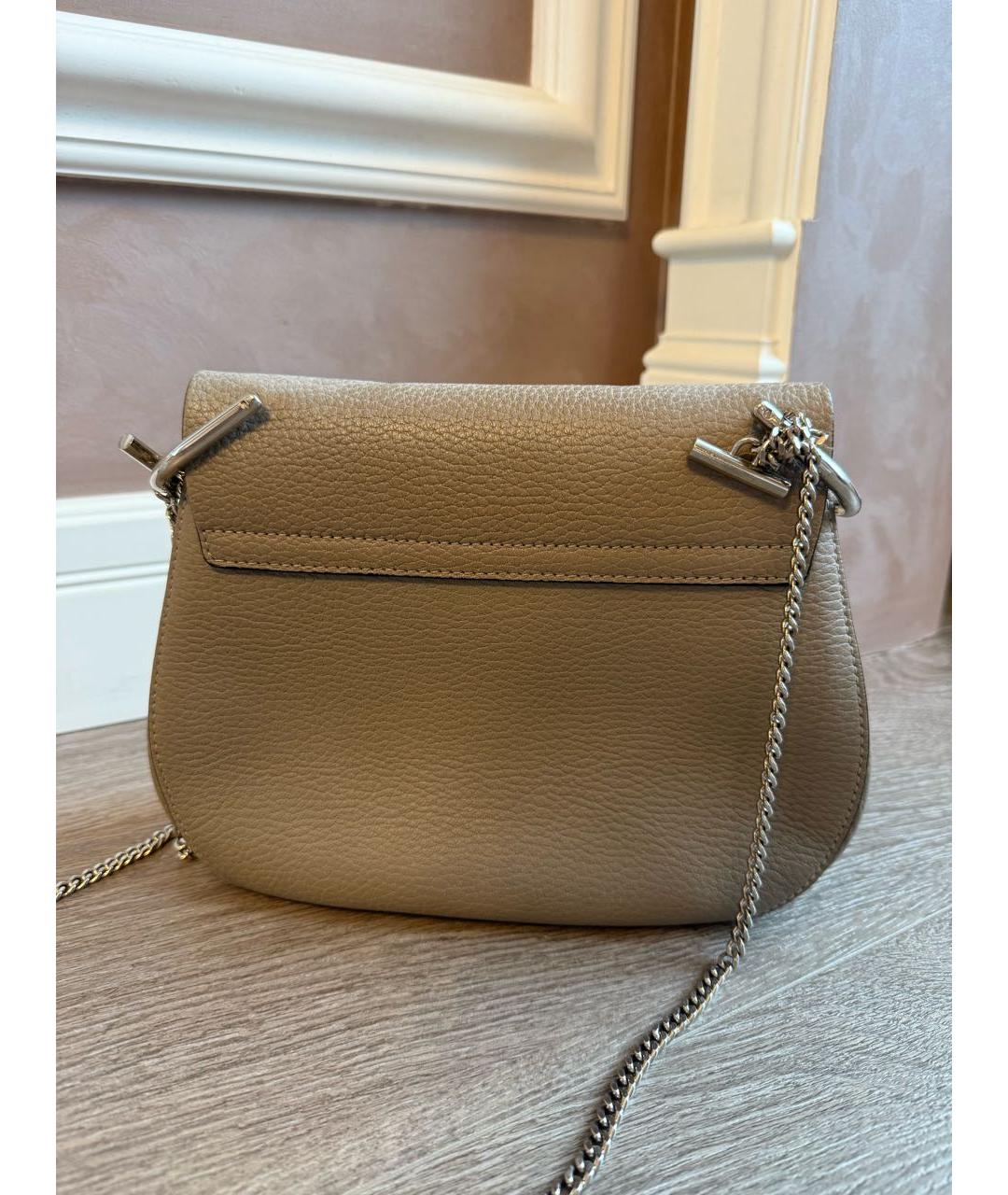 CHLOE Серая кожаная сумка через плечо, фото 3