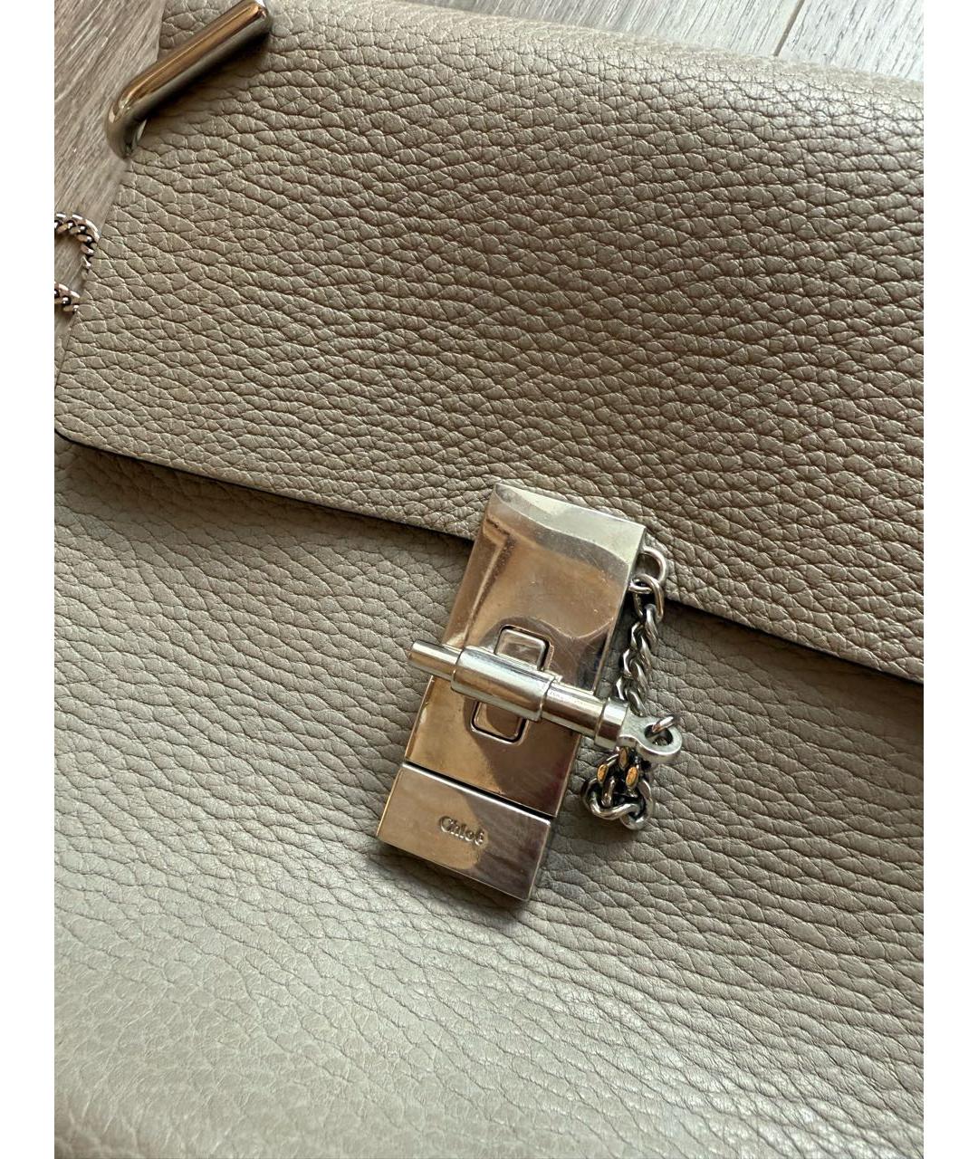 CHLOE Серая кожаная сумка через плечо, фото 5