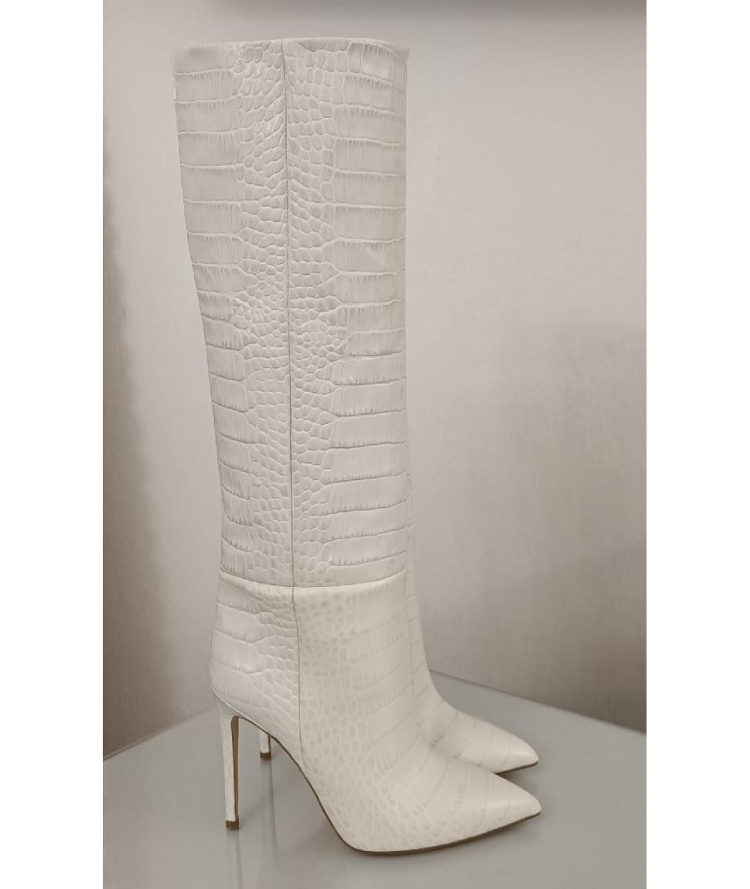 PARIS TEXAS Белые кожаные сапоги, фото 5