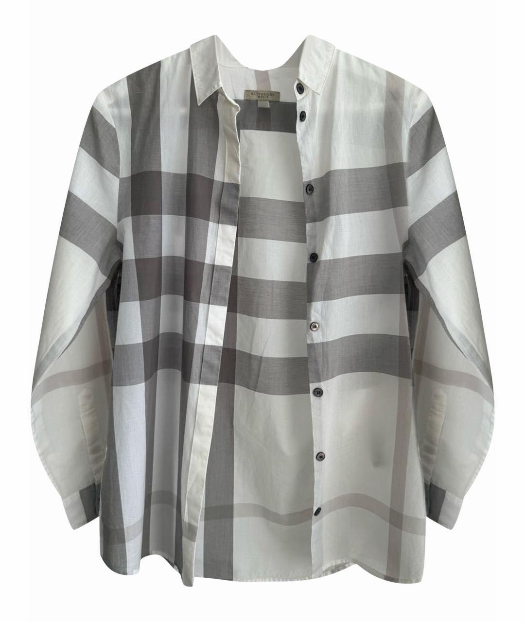 BURBERRY Белая хлопковая рубашка, фото 1