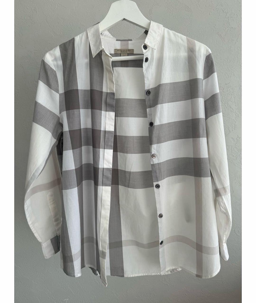 BURBERRY Белая хлопковая рубашка, фото 2