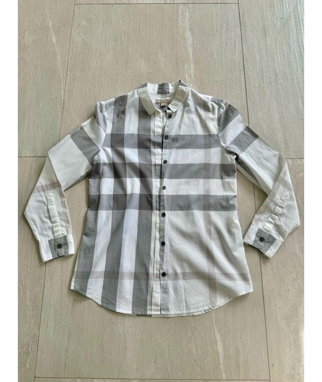 BURBERRY Белая хлопковая рубашка, фото 5