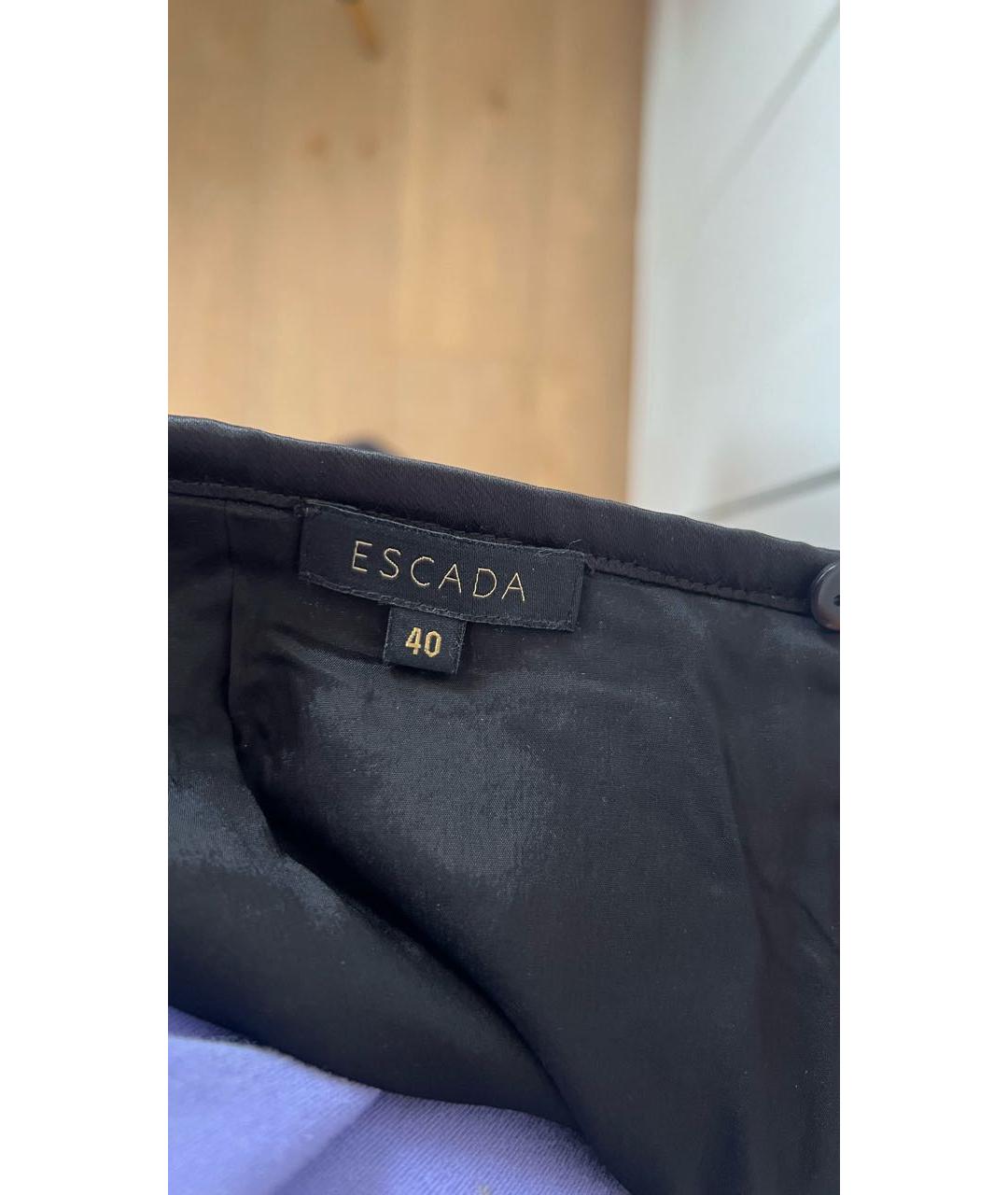 ESCADA Черная шерстяная юбка мини, фото 5