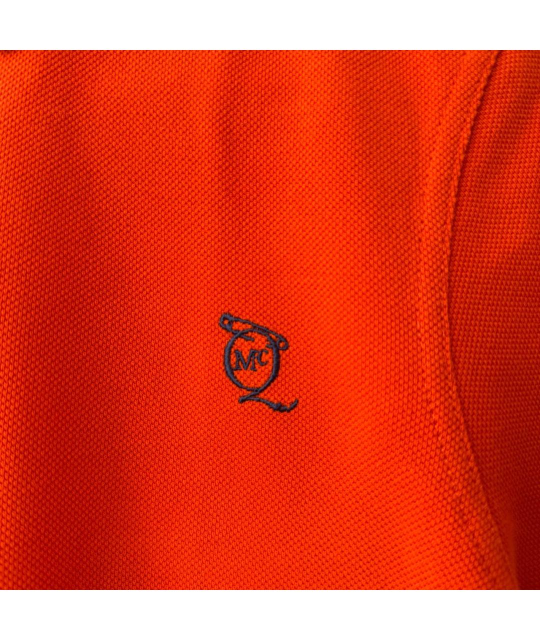 MCQ ALEXANDER MCQUEEN Оранжевое хлопковое поло с коротким рукавом, фото 4