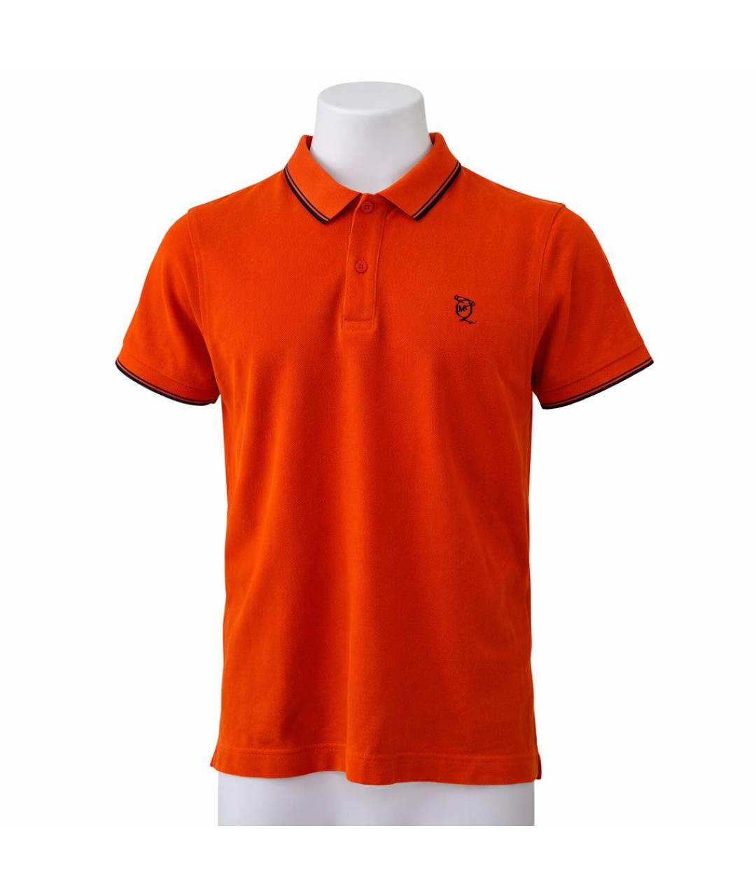 MCQ ALEXANDER MCQUEEN Оранжевое хлопковое поло с коротким рукавом, фото 8