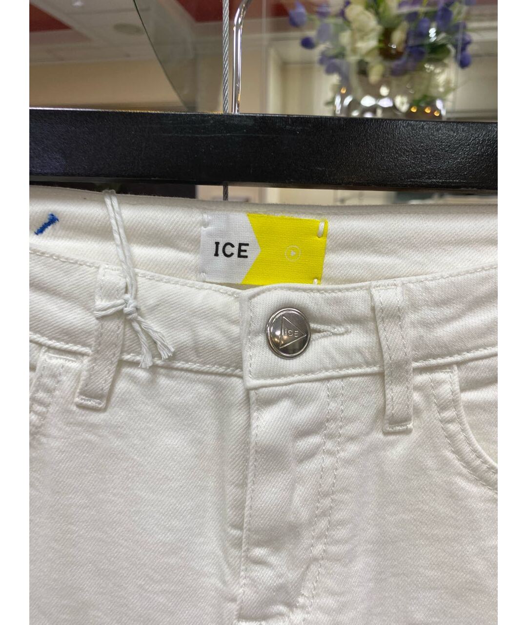 ICE PLAY Белые хлопковые джинсы слим, фото 4