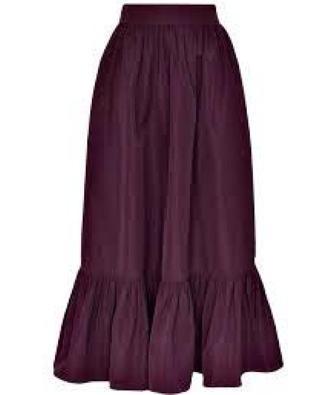 VALENTINO Фиолетовая хлопковая юбка макси, фото 1