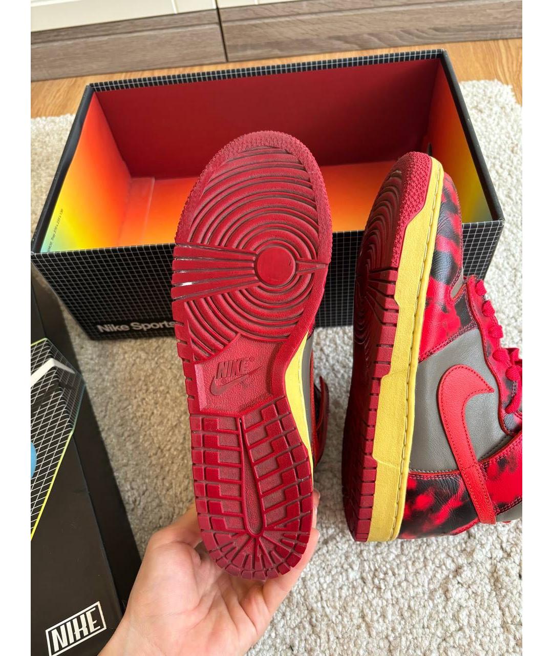 NIKE Красные кожаные кеды, фото 3