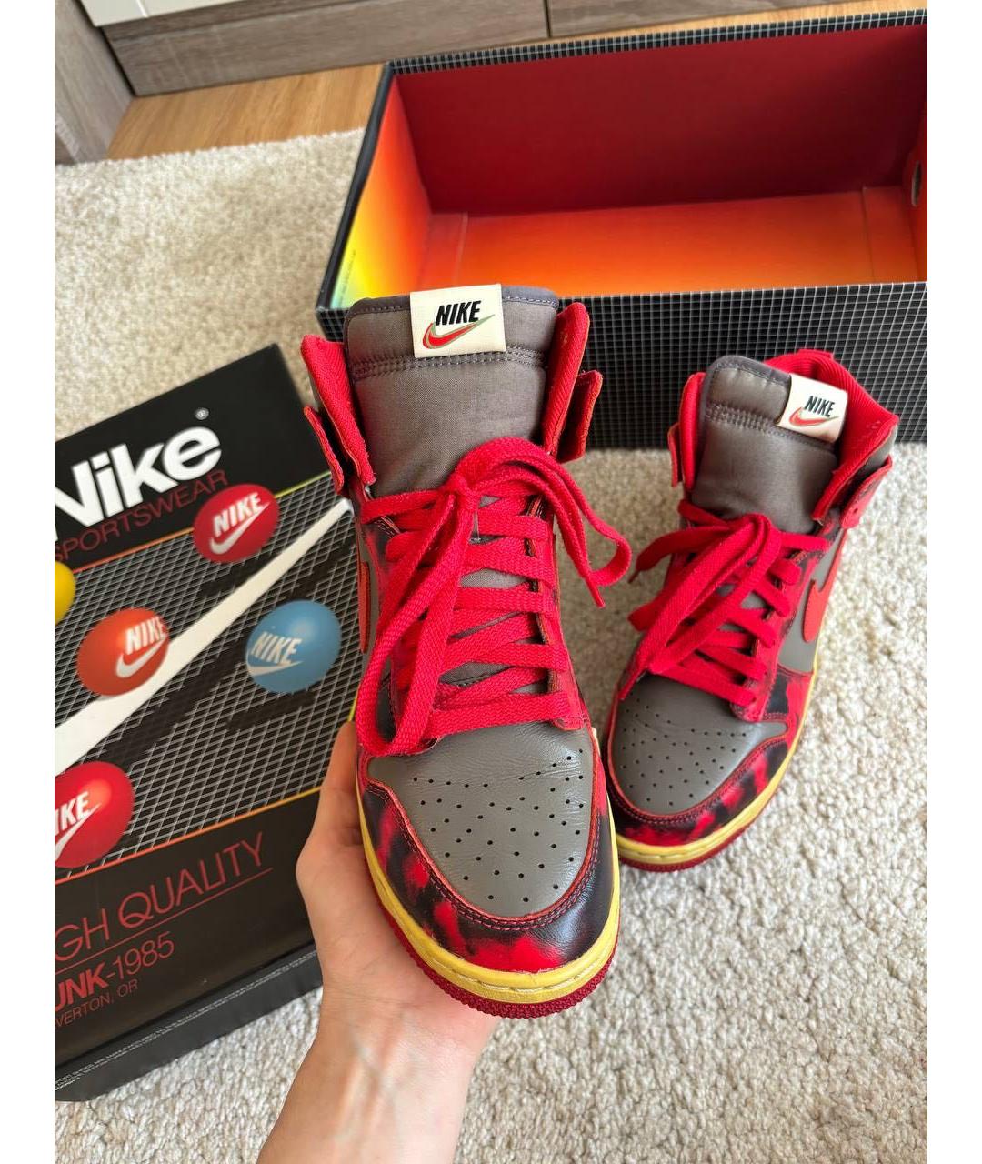 NIKE Красные кожаные кеды, фото 7