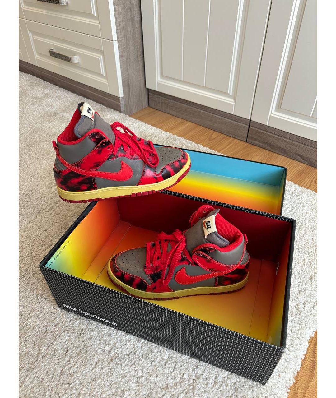 NIKE Красные кожаные кеды, фото 8