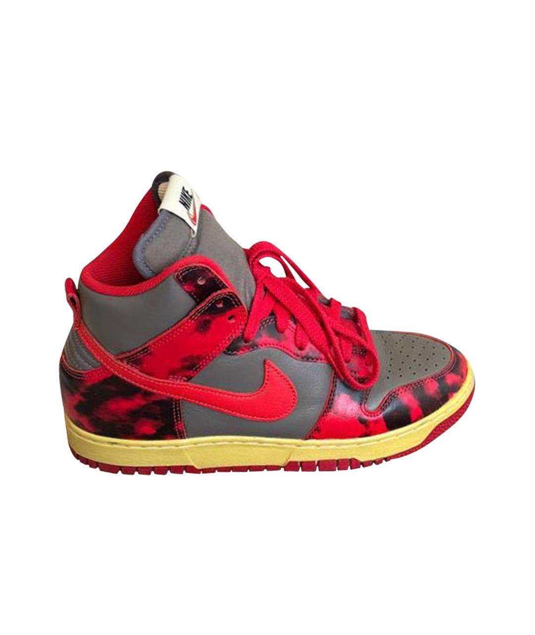 NIKE Красные кожаные кеды, фото 1