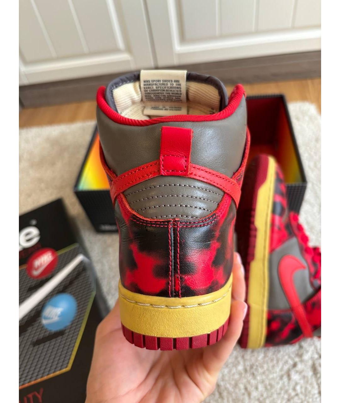 NIKE Красные кожаные кеды, фото 4