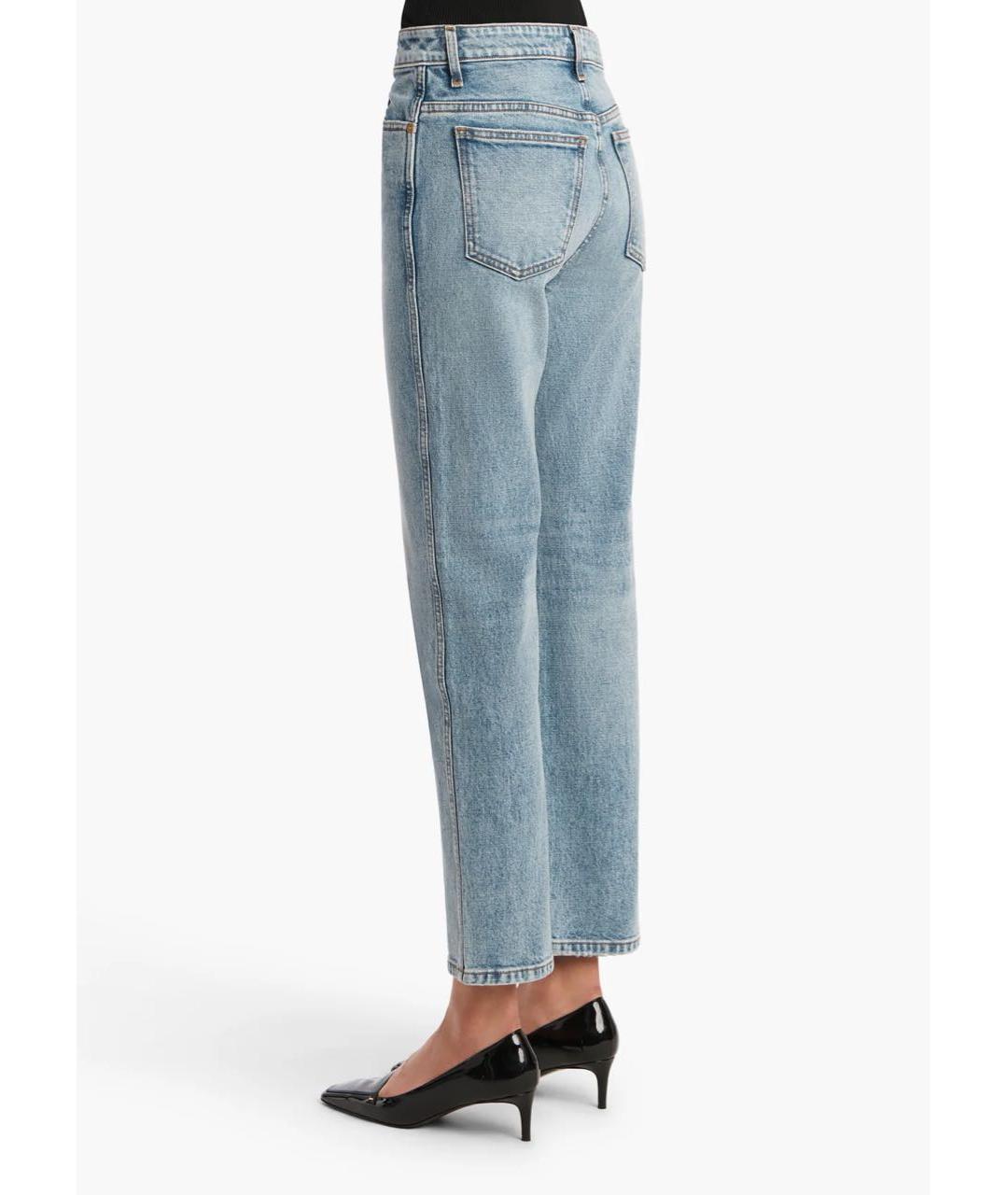 KHAITE Голубые хлопковые прямые джинсы, фото 2