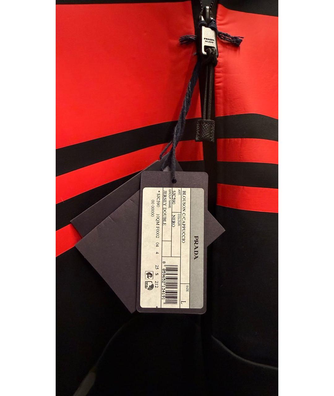 PRADA Черная полиэстеровая куртка, фото 3