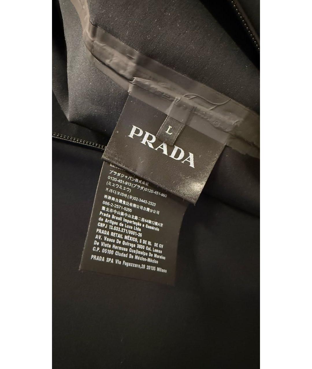 PRADA Черная полиэстеровая куртка, фото 5
