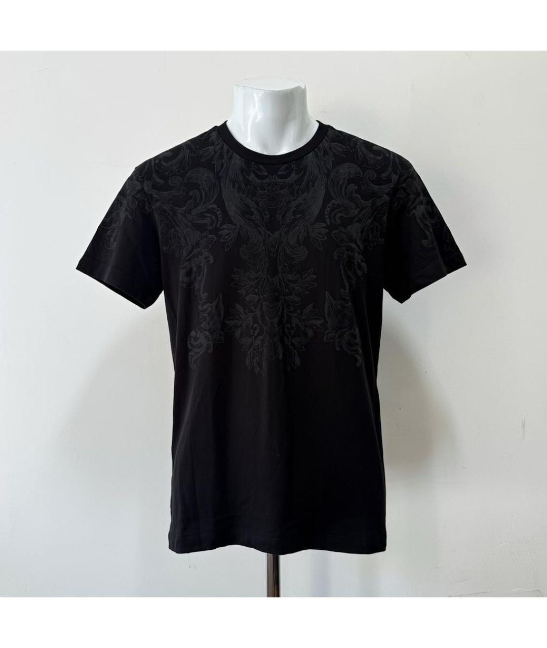 DOLCE&GABBANA Черная хлопковая футболка, фото 5