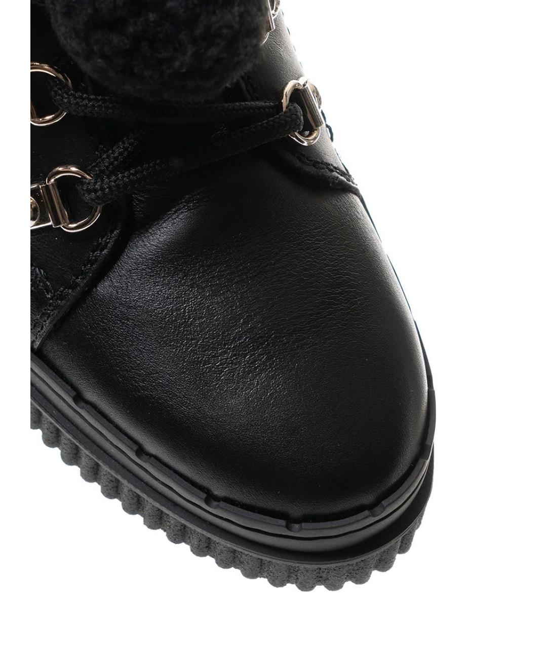 TOD'S Черные кожаные ботинки, фото 5