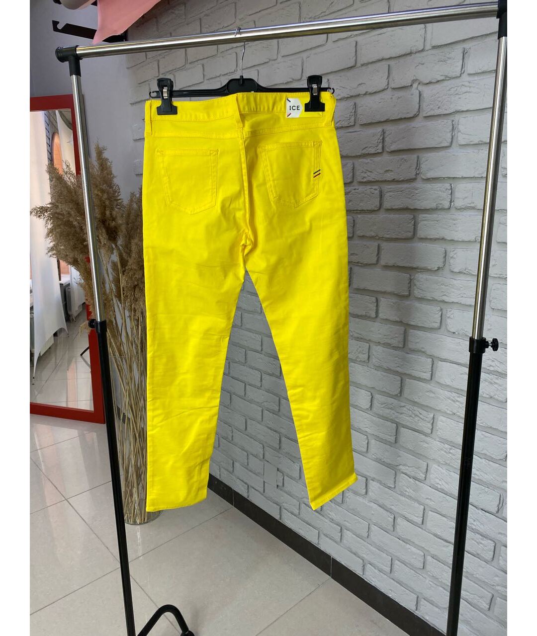 ICE PLAY Желтые хлопковые джинсы слим, фото 4