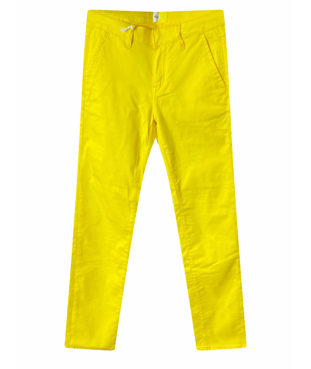 ICE PLAY Желтые хлопковые джинсы слим, фото 1