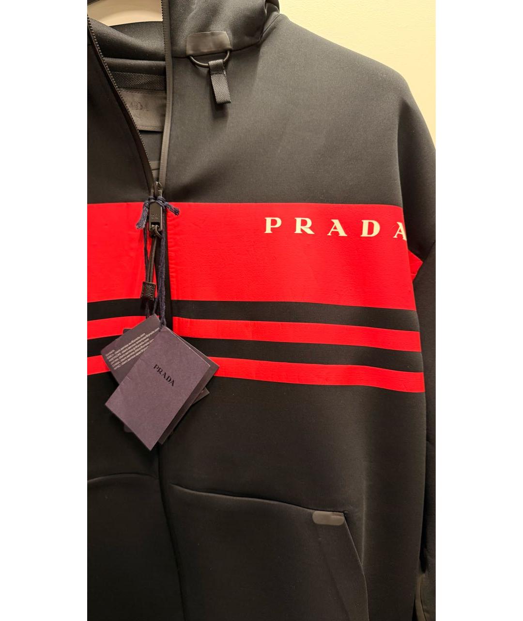 PRADA Черная полиэстеровая куртка, фото 3