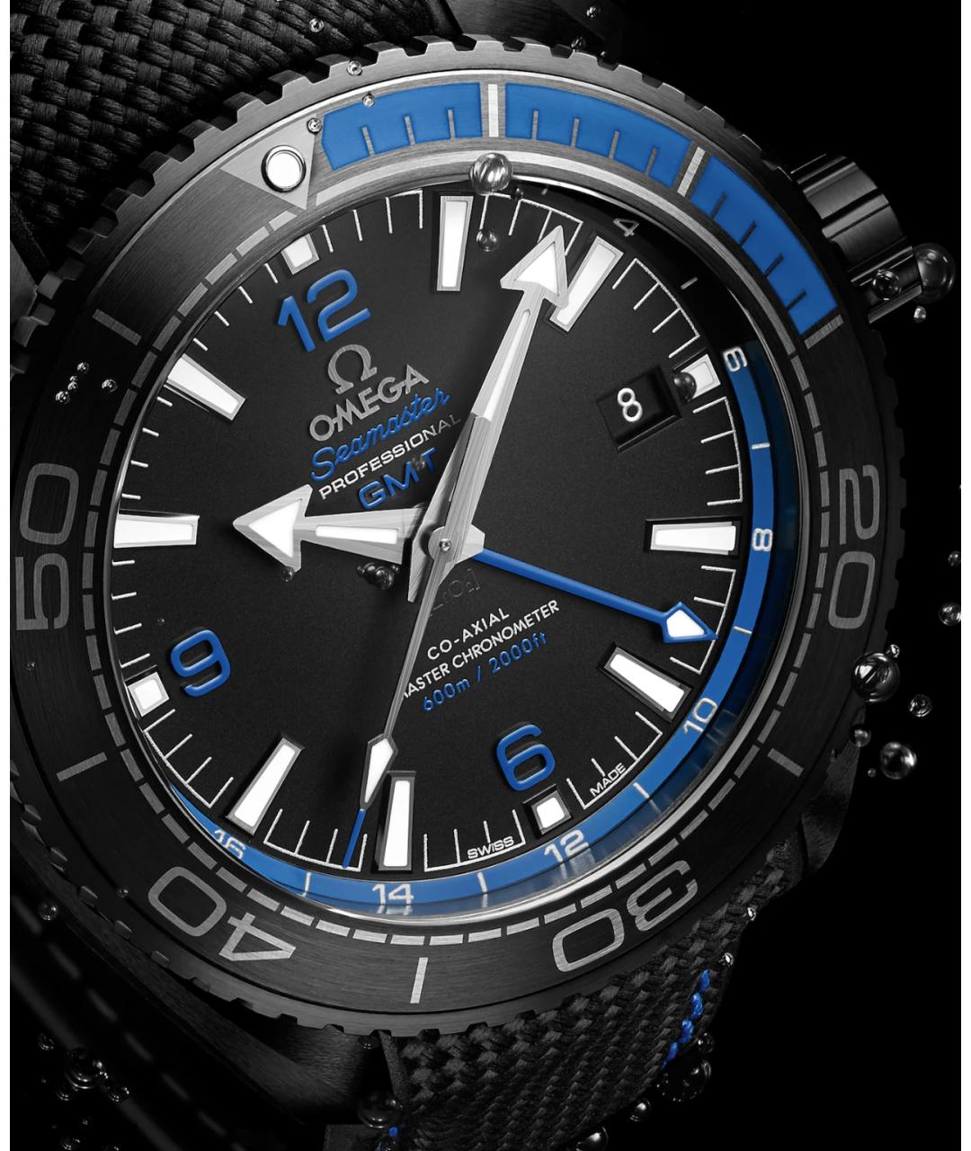 OMEGA Черные керамические часы, фото 3