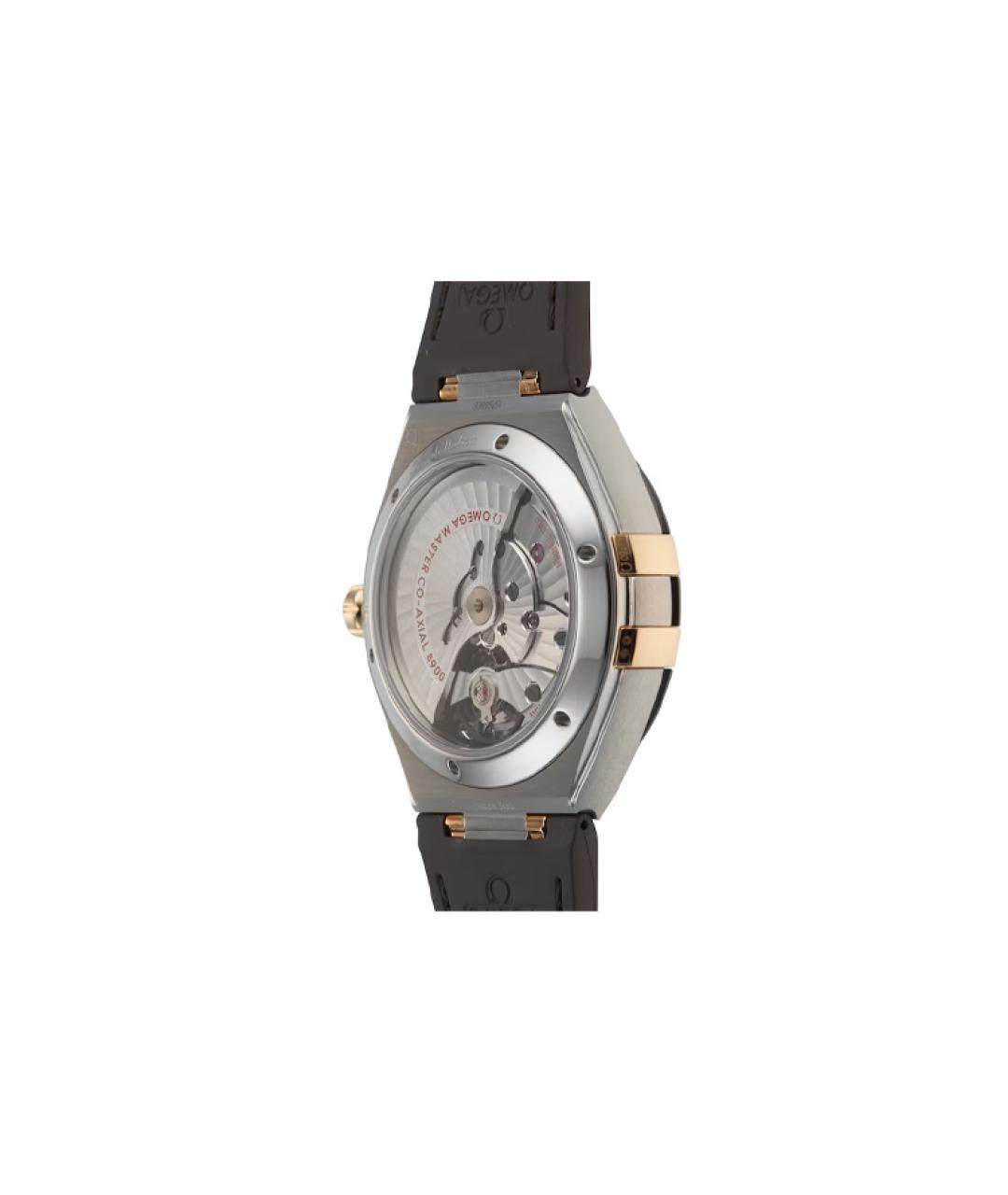 OMEGA Коричневые кожаные часы, фото 4