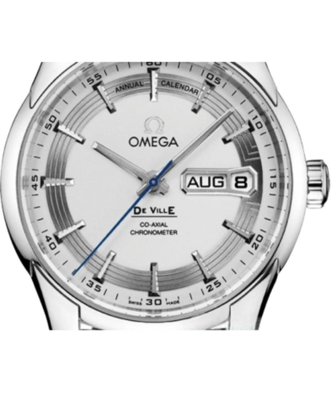 OMEGA Серебряные металлические часы, фото 5