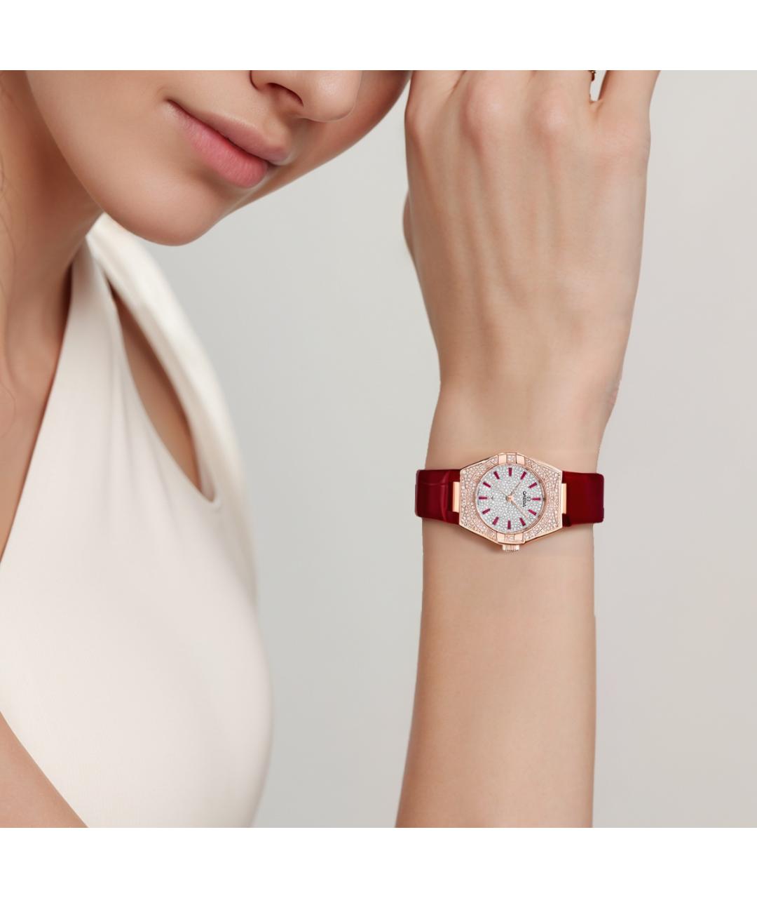 OMEGA Кожаные часы, фото 5