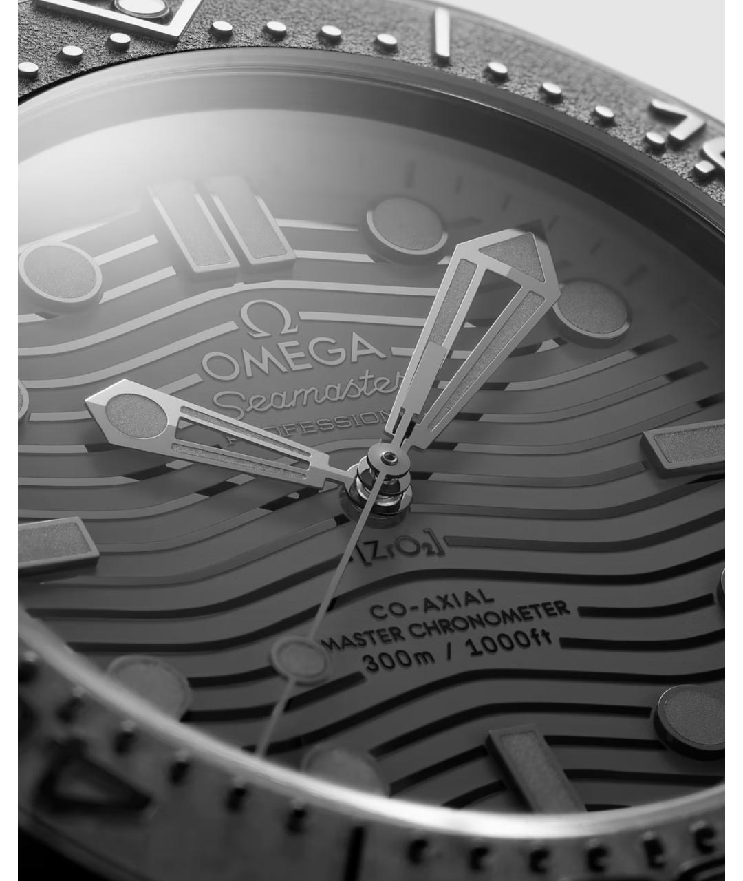 OMEGA Черные керамические часы, фото 4