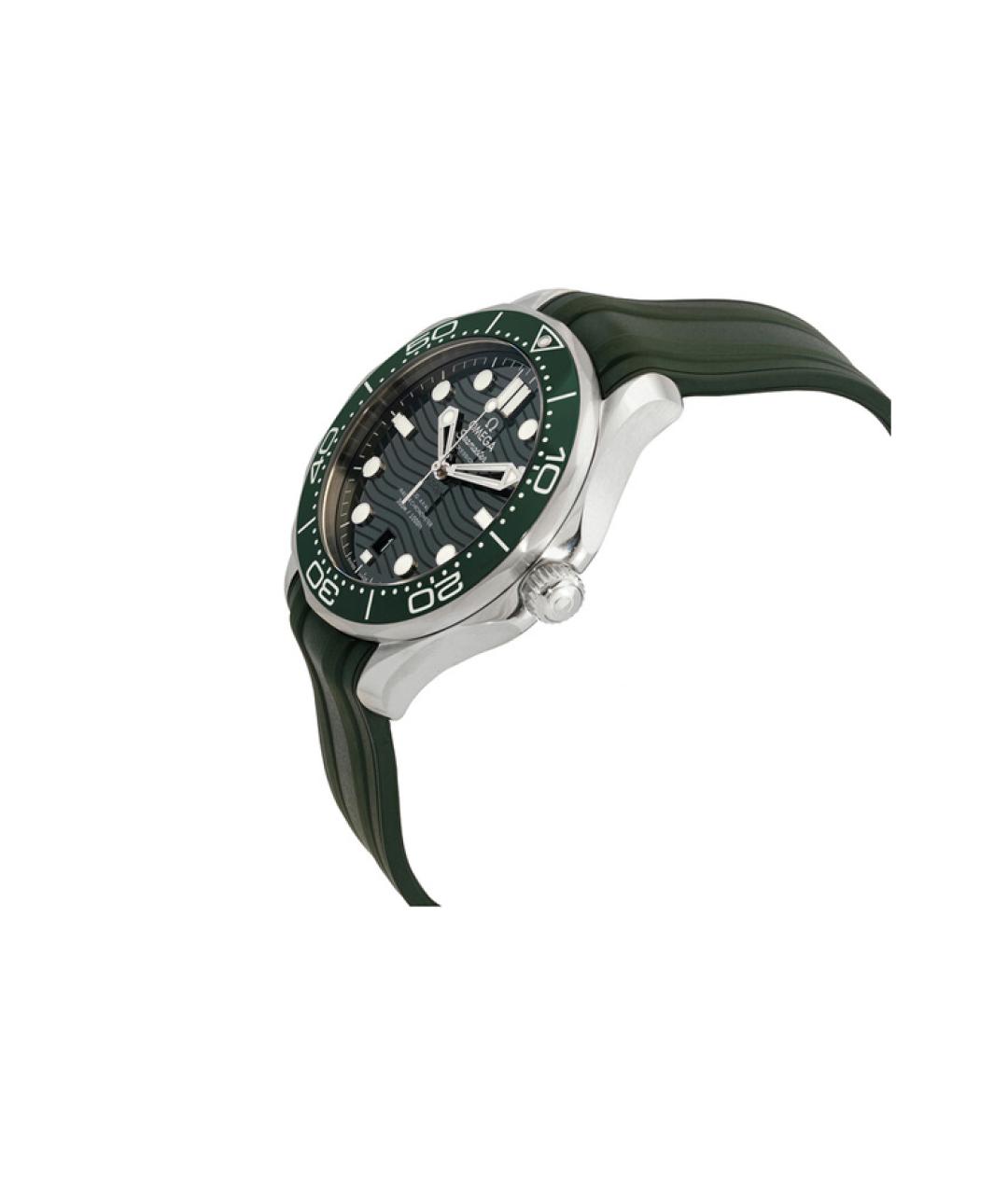 OMEGA Зеленые металлические часы, фото 3