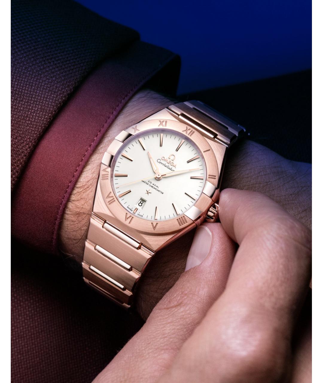 OMEGA Золотые часы из розового золота, фото 4