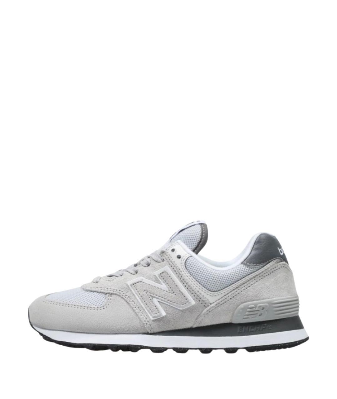 NEW BALANCE Серые замшевые низкие кроссовки / кеды, фото 3