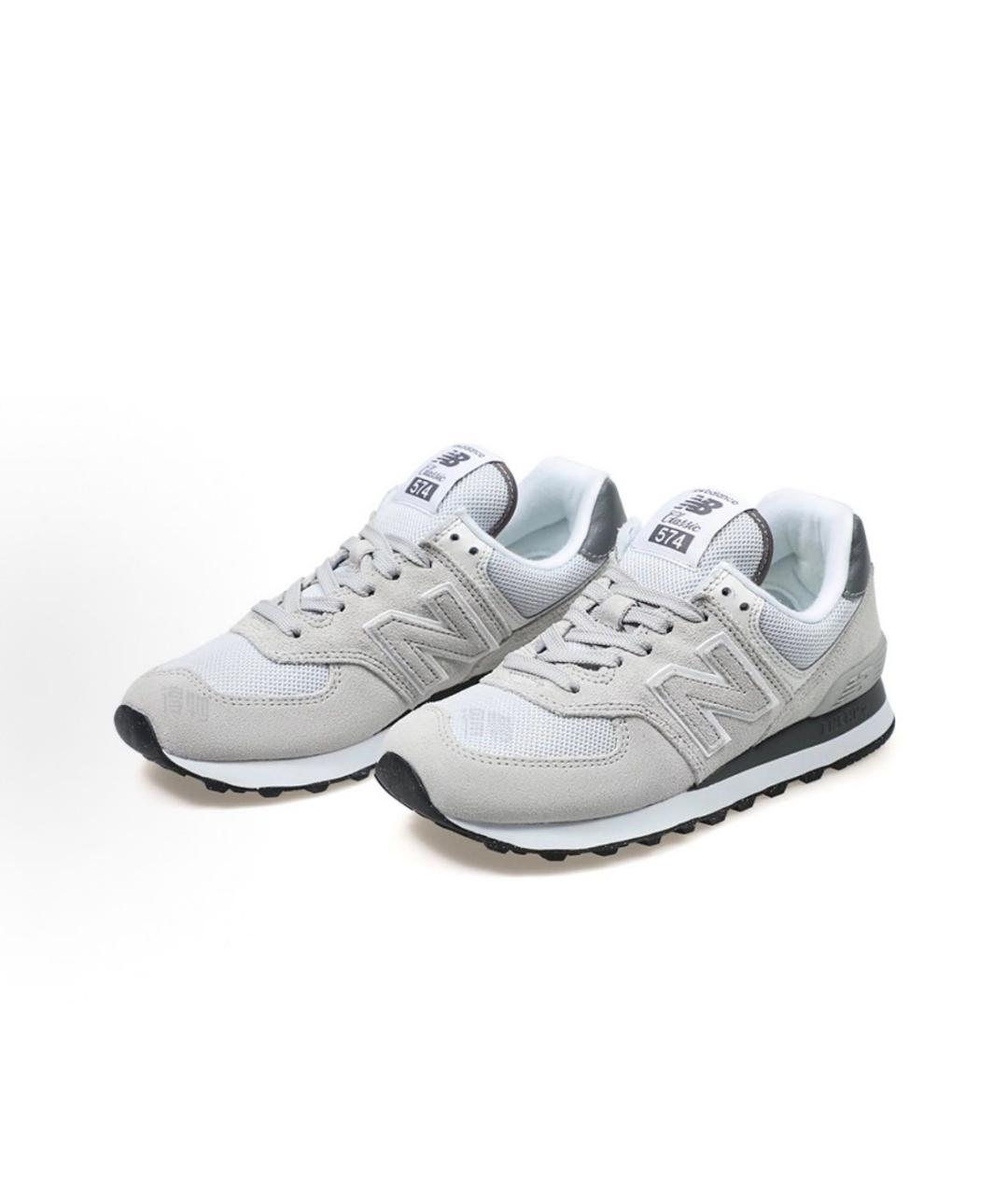 NEW BALANCE Серые замшевые низкие кроссовки / кеды, фото 2