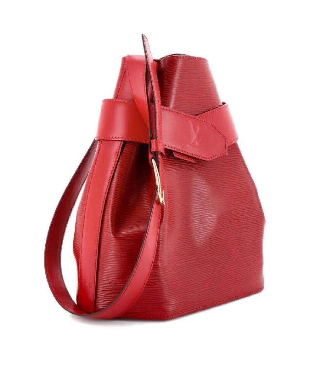 LOUIS VUITTON Красная кожаная сумка через плечо, фото 8