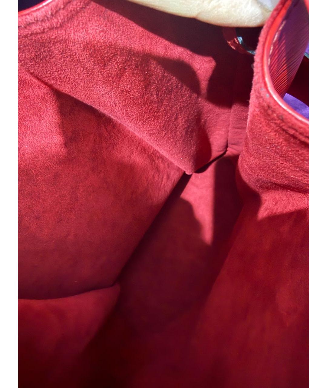 LOUIS VUITTON Красная кожаная сумка через плечо, фото 7