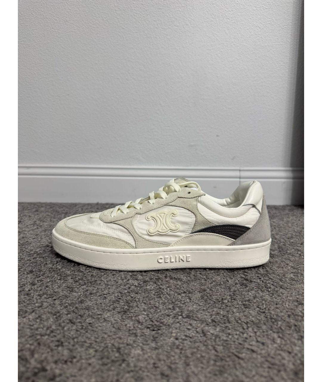 CELINE Белые текстильные кеды, фото 9