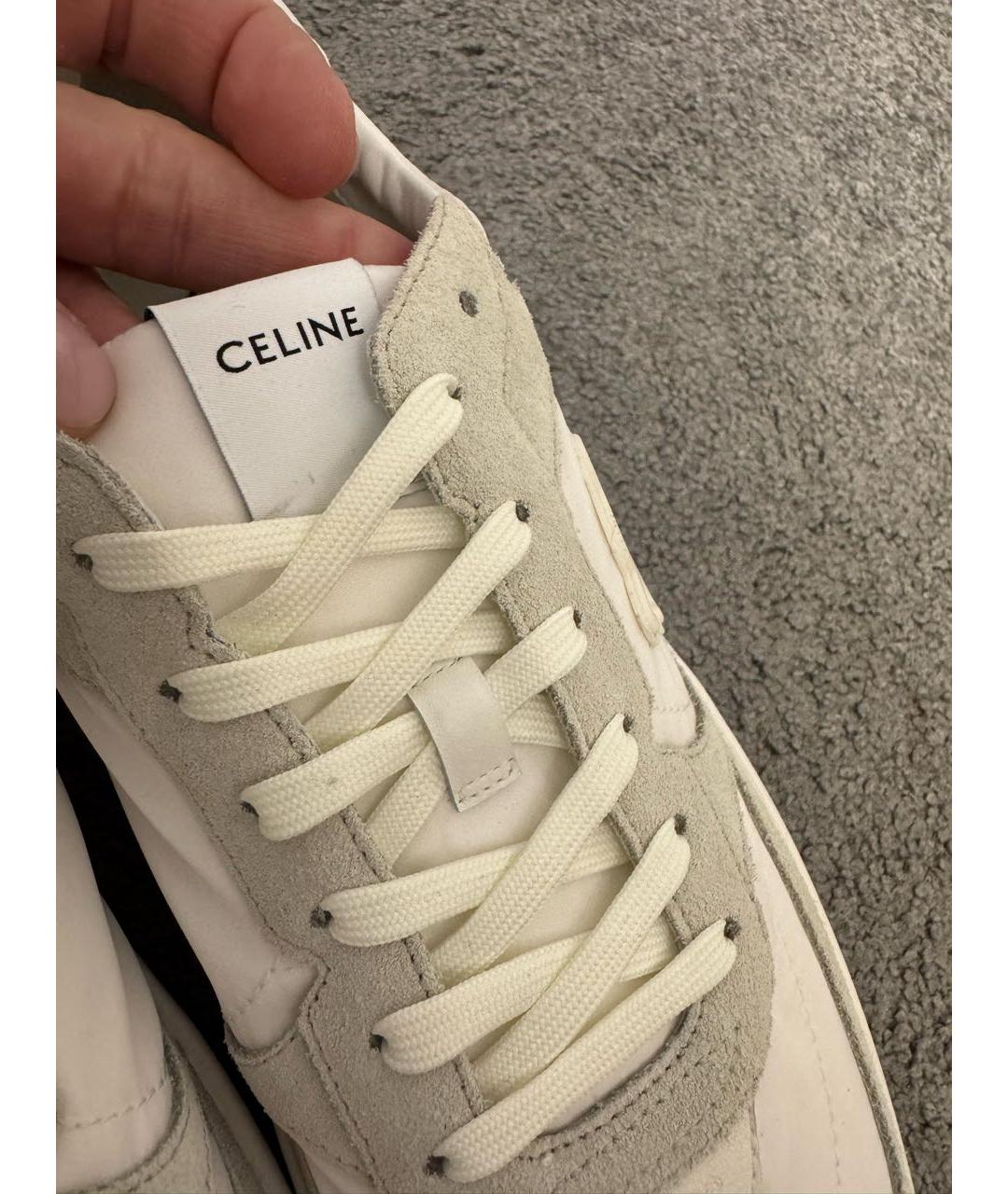 CELINE Белые текстильные кеды, фото 8