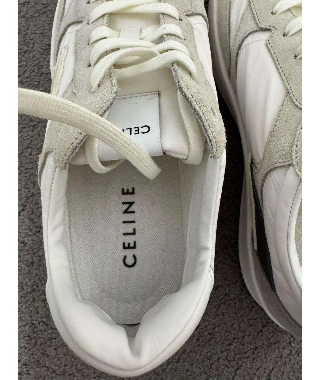 CELINE Белые текстильные кеды, фото 2