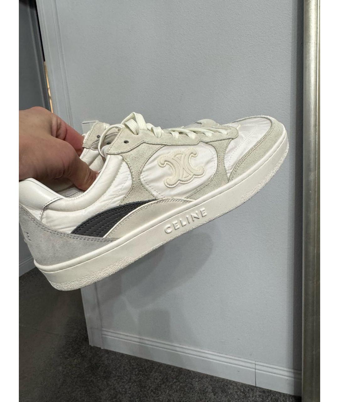 CELINE Белые текстильные кеды, фото 7