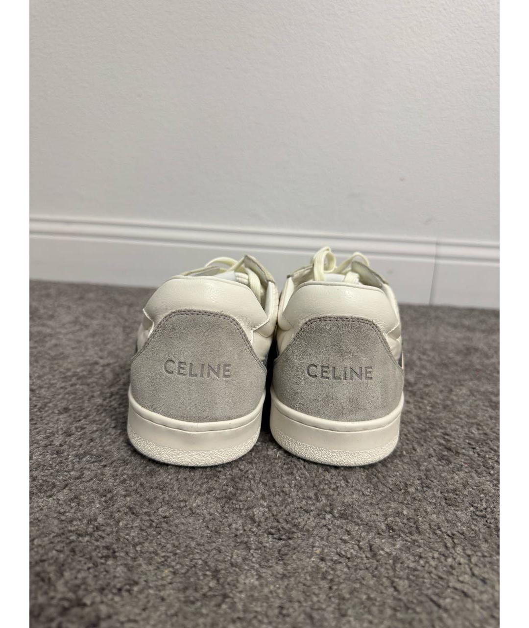 CELINE Белые текстильные кеды, фото 3